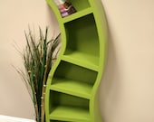 Handmade 6FT curved bookshelf,Other colors available