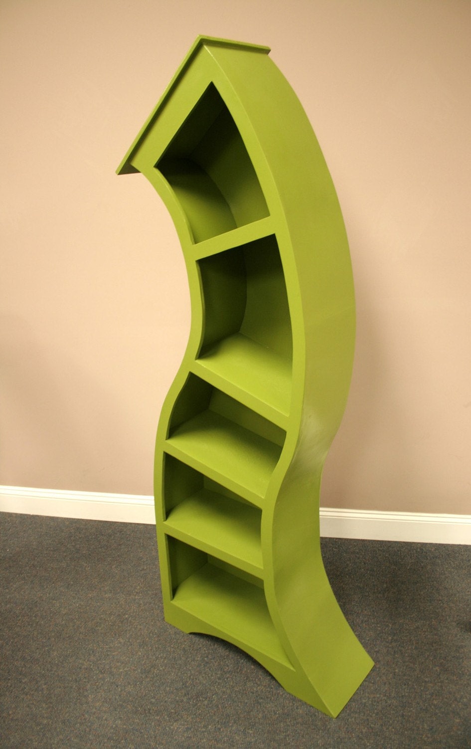 Handmade 6FT curved bookshelf,Other colors available