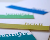 Personalized Stationery Flat Note Cards - Set of 12 - Choose Your Color
