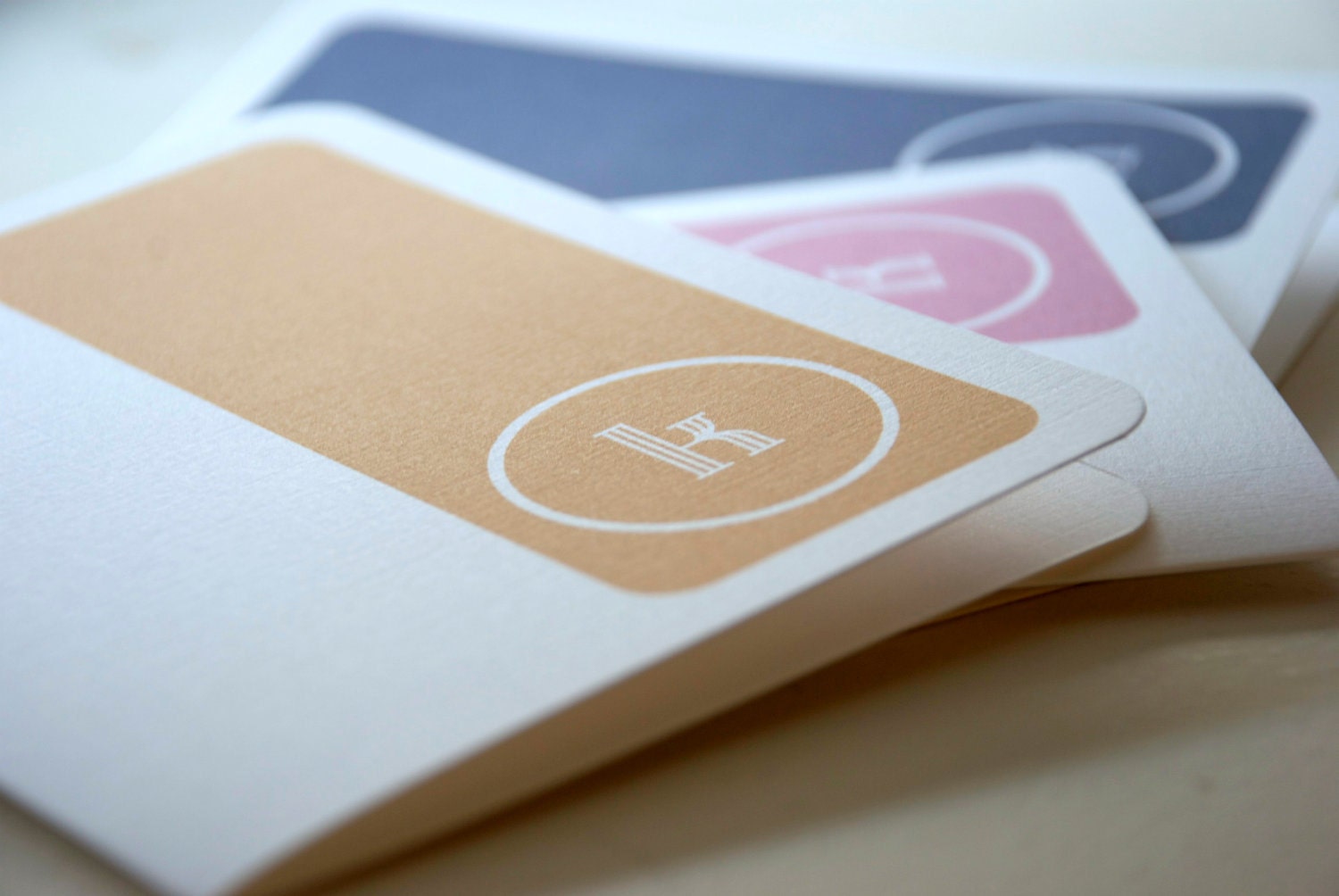 Monogram Stationery Note Cards Set of 12 - Choose Your Colors