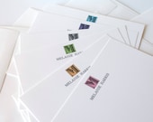 Personalized Stationery - Monogram Stationery - Flat Note Cards - Set of 12