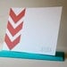 Chevron Stripe Personalized Stationery Flat Note Cards - Set of 12