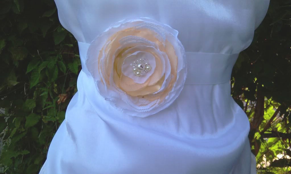 SALE  Alegria - Wedding Day Sash Simple and sweet bridal blossom sash..