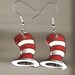 Dr Seuss Hat Cat in the Hat Earrings
