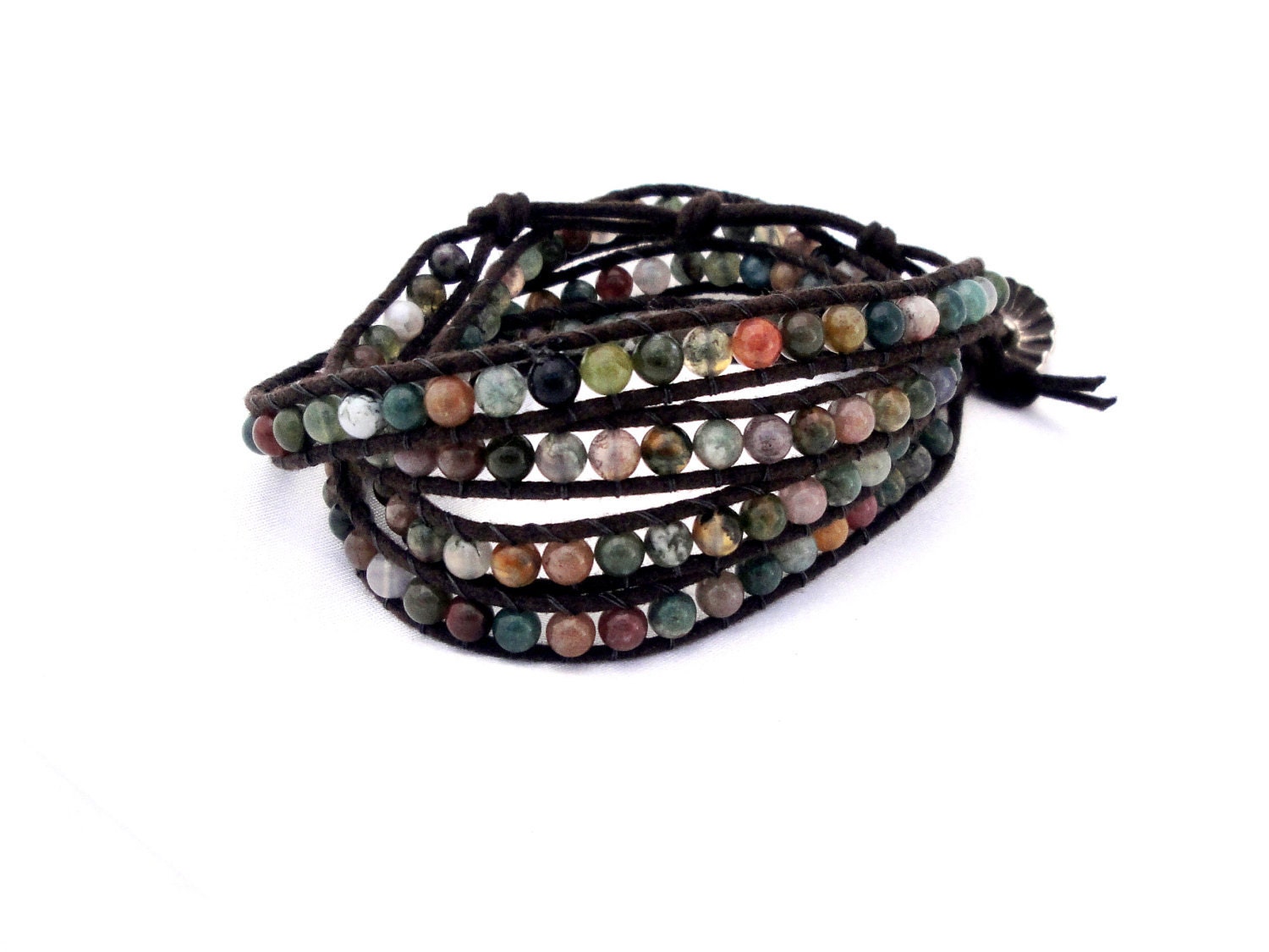 Vegan Wrap Bracelet   - Fancy Jasper - "Susie's Bracelet"
