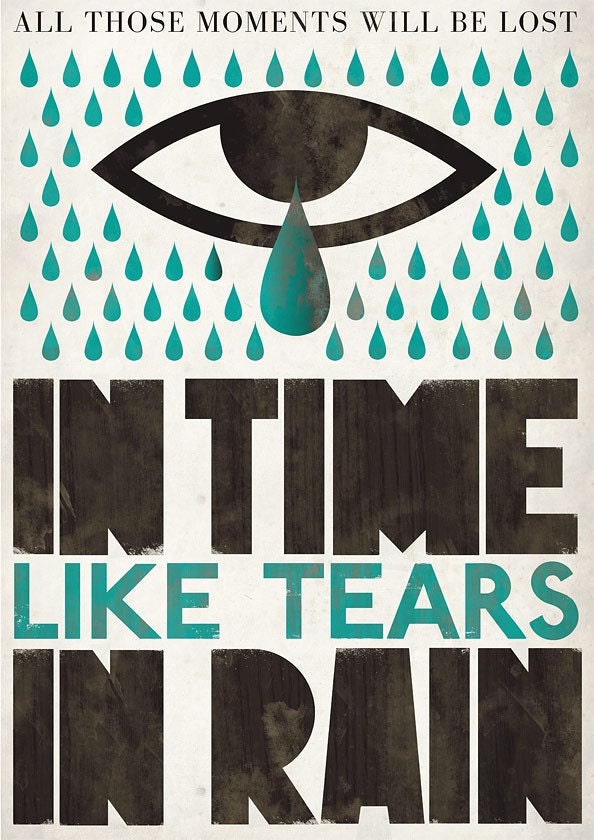 Blade runner poster, movie poster, Typography print, Minimalistic poster, quote poster, Scandinavian design A3
