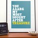 Typography poster Wedding Gift Anniversary art print Nursery decor Quote Art - pirate love a3