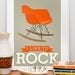 Eames poster Mid Century Art Print Nursery art print I Like to Rock modern A3 Vanilla