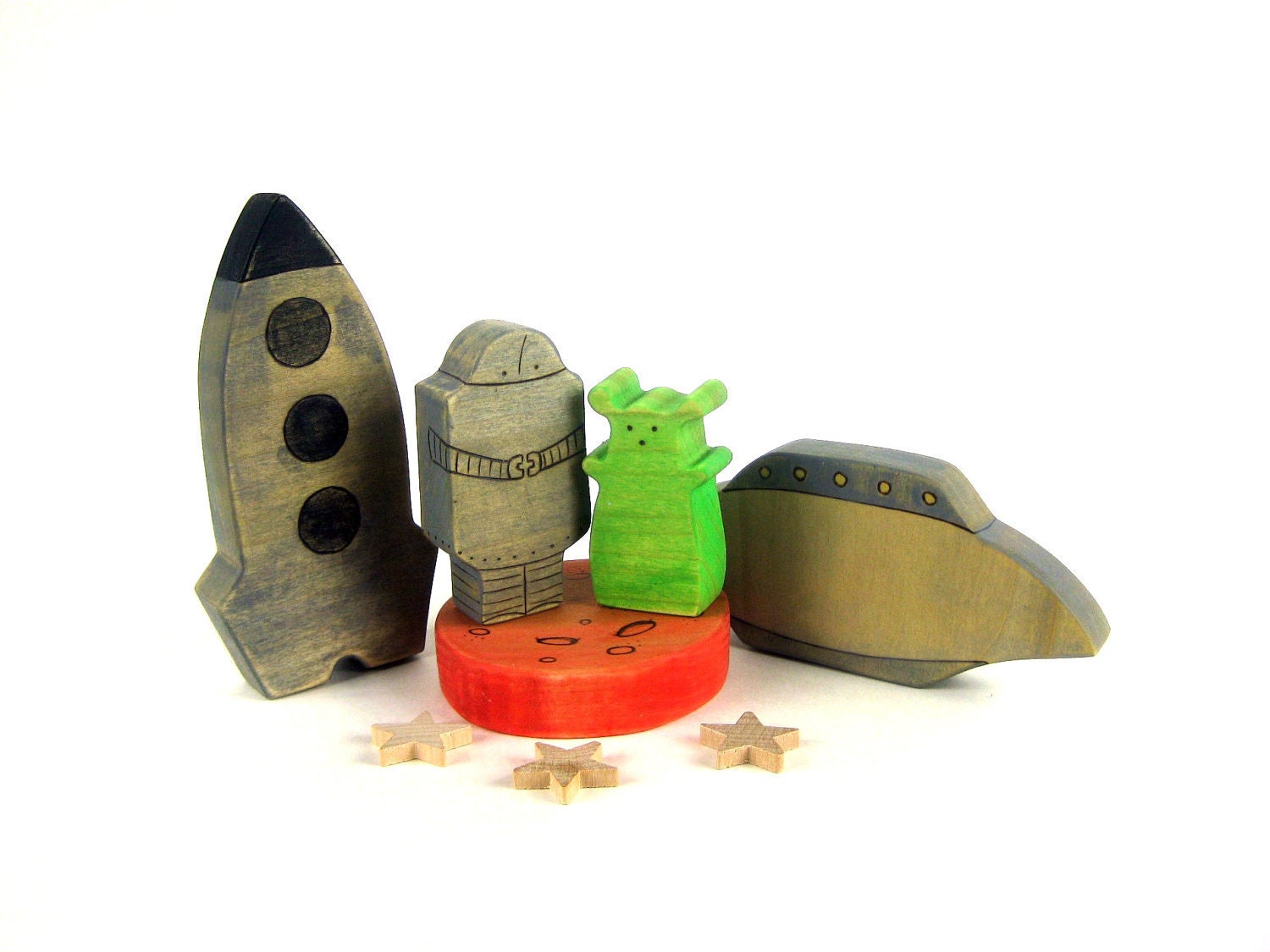 Space Set - Handmade Toys - Wood Toys - Waldorf Toys