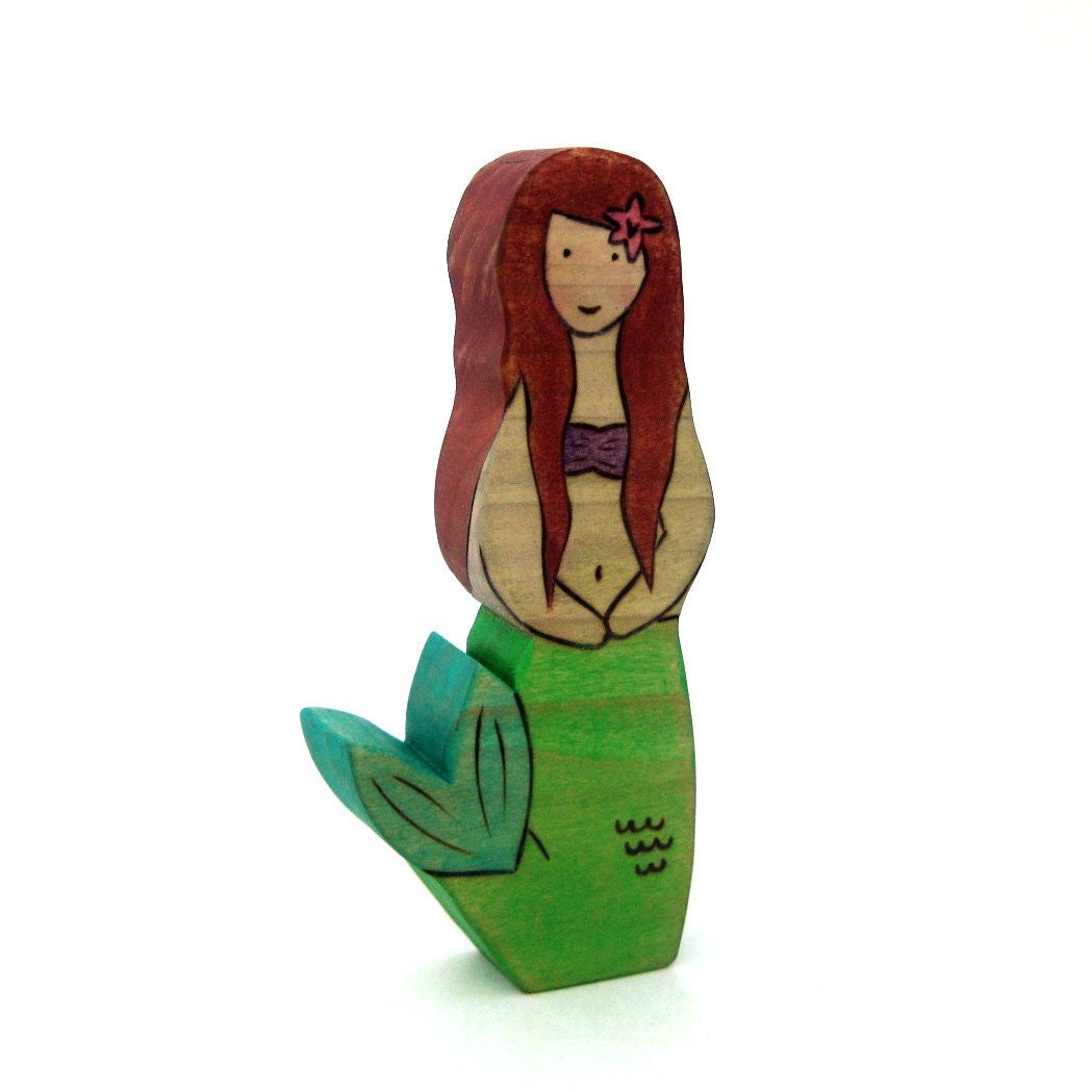 Mermaid Toy - Wooden Toy - Waldorf Toy - Kids Toy