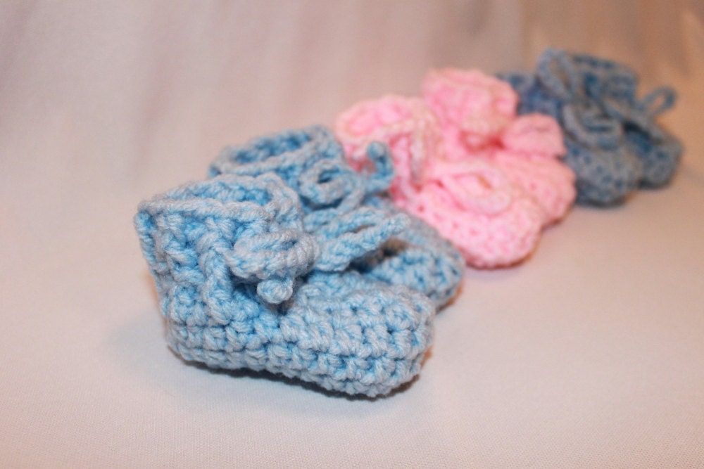 Crochet Baby Booties, Baby Boots, Baby Shoes, Crochet Baby Boots MADE TO ORDER