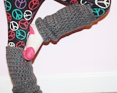 Leg Warmers - Crochet Leg Warmers -  Girls Legwarmers - Gray Leg Warmers - Toddler Leg Warmers