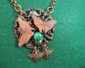 Butterflies and Bees Necklace