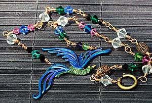 Peacock necklace