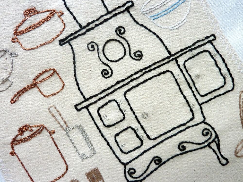 Farmhouse Kitchen Embroidery Pattern