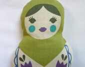 Russian Matryoshka Doll. Lime Lavender Sachet