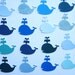 100 Blue Green Recycled Paint Chip Whale embellishments noE564