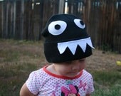 Monster Snow Hat - Black Beanie One Size Fits Most