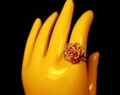 Single Rosette Ring - 18 gauge 14kt Gold Fill