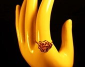 Single Mini Rosette Ring - 22 gauge 14kt Gold Fill
