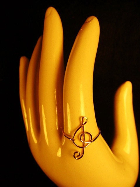 Treble Clef Ring - 14kt Gold Fill