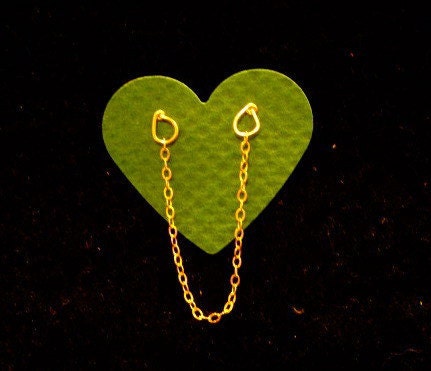 Double Piercing Tear Drop Earrings - 14kt Gold Fill