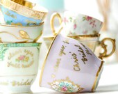 Vintage Tea Cup Seating Chart Wedding Escort Seating tags Favors