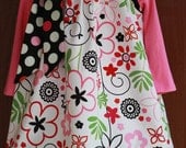 Girls Floral Garden and Polka Dot Pillowcase Dress Sizes 0-14.  Matching doll dress available. --Size 4 available for immediate shipping.--