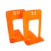 Large ORANGE INDUSTRIAL Style BOOKENDS
