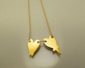 Love necklace brass on chain / collier Love laiton sur chaîne