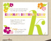 PRINTABLE Hawaiian Luau Party Invitation