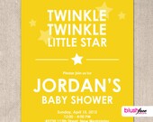 Twinkle Twinkle Little Star - Baby Shower Invitation - Digital or Printed