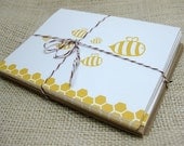 Yellow Honey Bee, Thank You, Baby Shower, Blank, Notecards - Set of 6 (A2)
