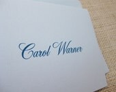 Soft Blue, Bride, Bridal Shower, Navy, Linen paper, Script Stationery