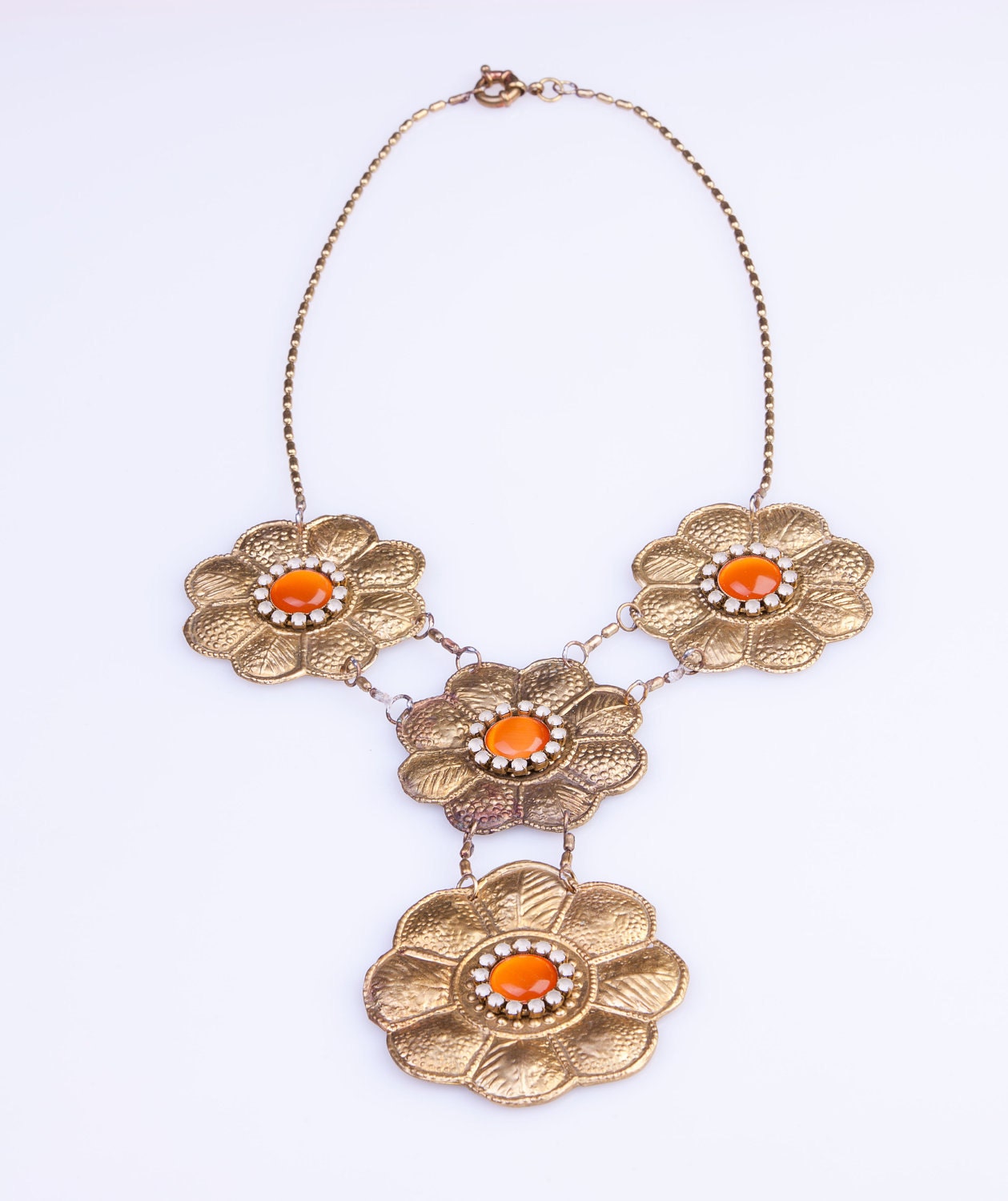 Indonesian necklace 4 flowers - VAMPbijoux