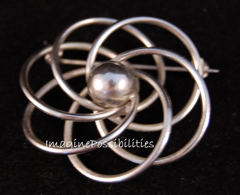Vintage Silver Tone Brooch Pin