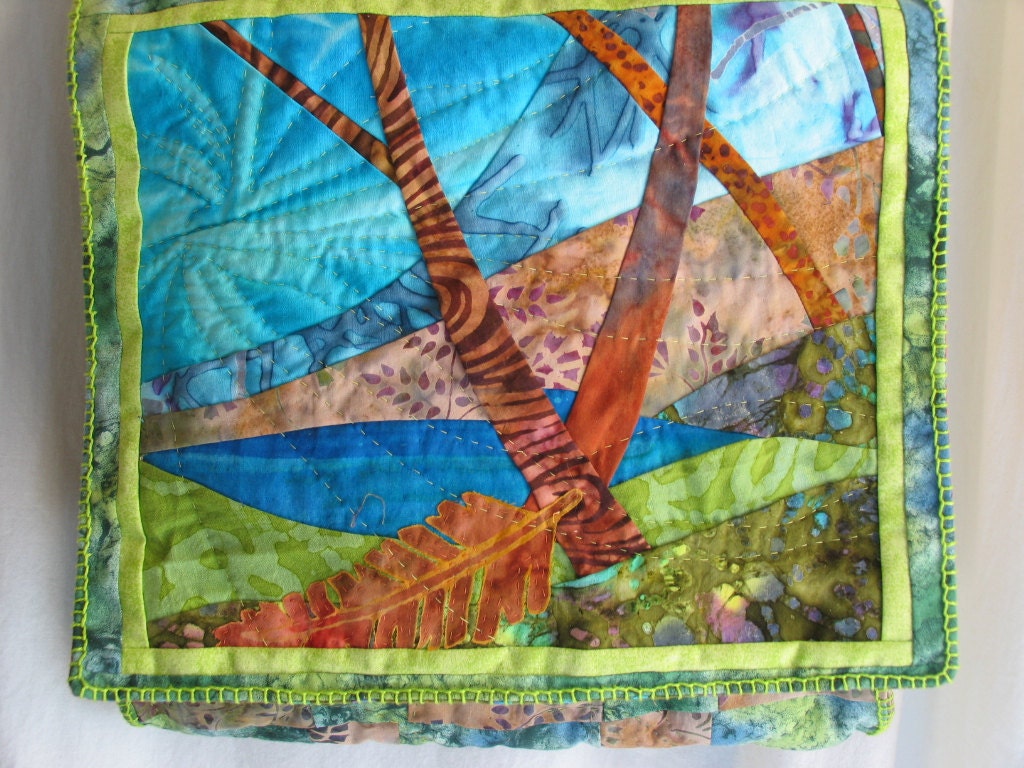 Palm Leaf Landscape Purse