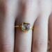 Green Amethyst Ring - Gemstone Ring - Gold Ring - Bezel Ring - Stackable Ring - Mother's Day Gift