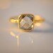 Green Amethyst Ring - Gemstone Ring - Gold Ring - Bezel Ring - Stackable Ring - Mother's Day Gift