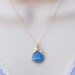 CLEARANCE - Personalized Necklace - Deep Blue Chalcedony Necklace - Personalized Jewelry - 14k Gold Filled Chain