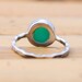 Chrysoprase Ring- Gemstone Ring - Silver Ring - Bezel Ring - Stackable Ring - Mother's Day Gift