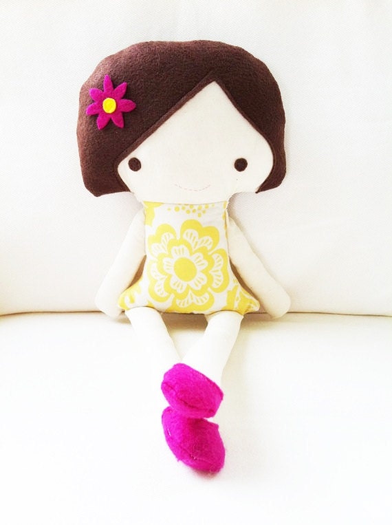 Doll Sewing Pattern - Girl Doll Softie - PDF