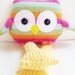 Owl Knitting Pattern - Toy Owl Softie Pattern - PDF