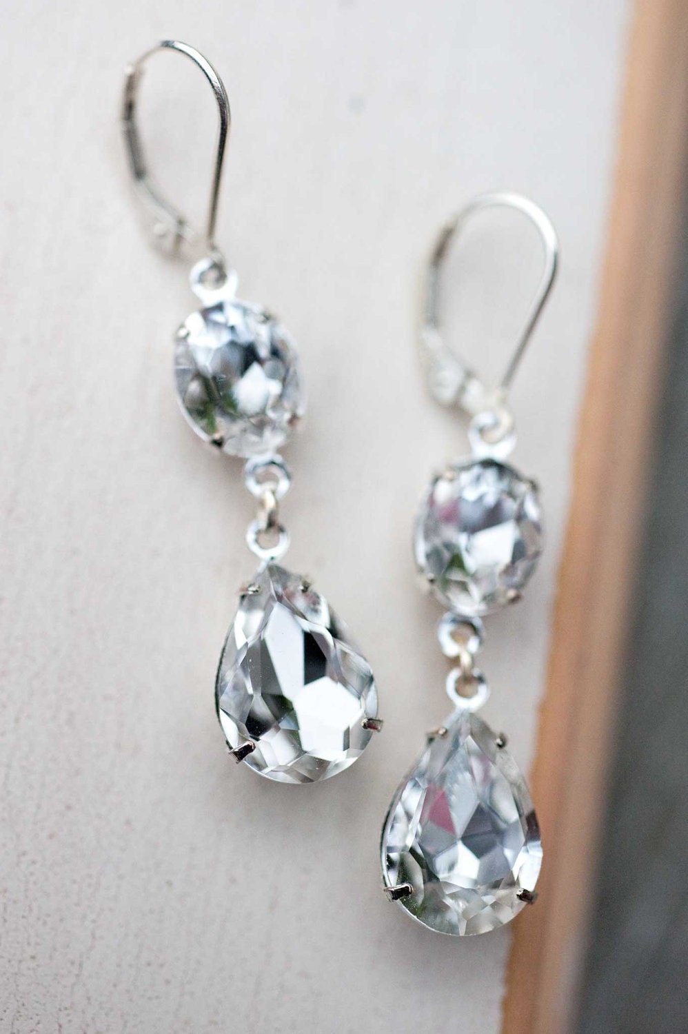 Bridal Jewelry Vintage Earrings Wedding Jewelry June Bride Estate Style Bridal Earrings Sterling Silver