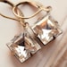 Crystal Earrings - Estate Style Vintage Clear Crystal Earrings - Spring Wedding - Bridal Party - Spring Style