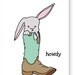 Howdy Bunny - Eco Friendly Greeting Card