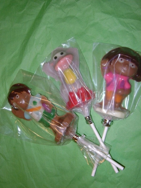 12 Diego Dora Boots Assortment Chocolate Lollipop Favor Il_170x135