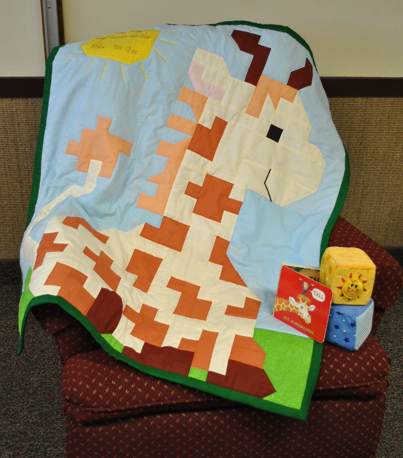 Giraffe Baby Quilt Pattern -PDF