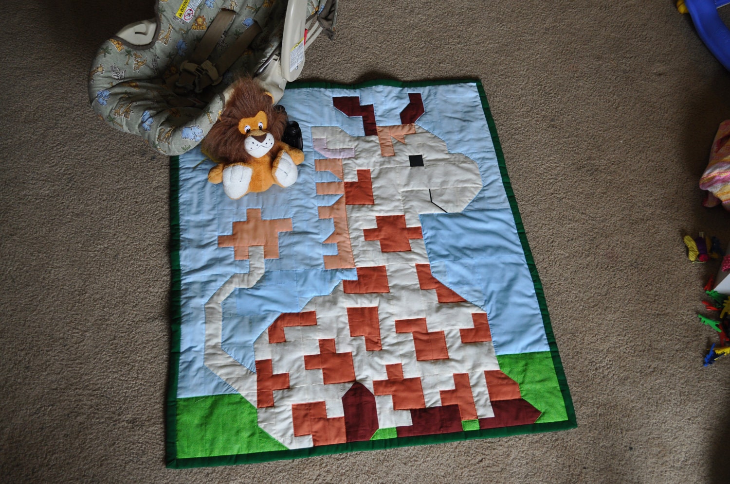 Giraffe Baby Quilt Pattern -PDF