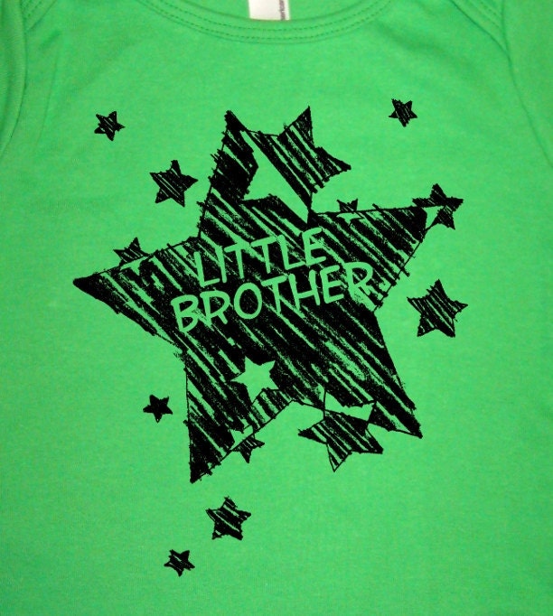 Little Brother Shirt - Baby Shirt - Infant Lap Tee - Green or Lavender - Sizes 6-12 month, 12-18 month, and 18-24 month - Gift Friendly